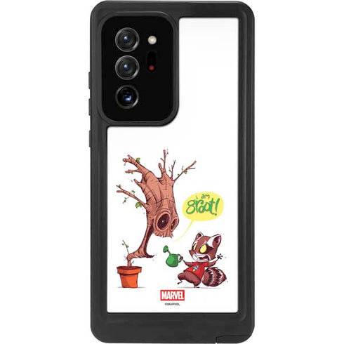 Marvel Rocket Raccoon and Groot Tall Tails Galaxy Note20 Ultra 5G Waterproof Case